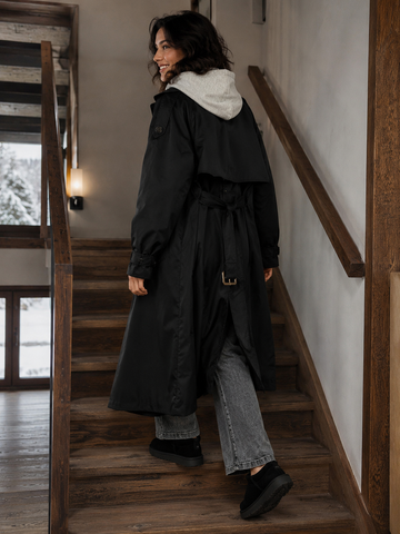 Trench Capucha Removible