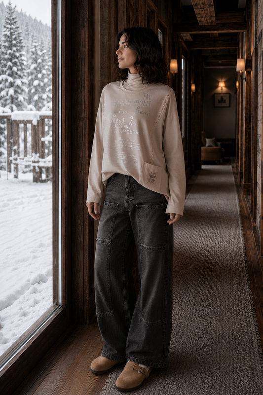 Polerón Mujer Cuello Polo Line Stud Pockets
