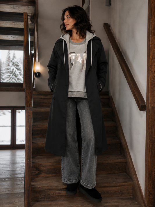 Trench Capucha Removible